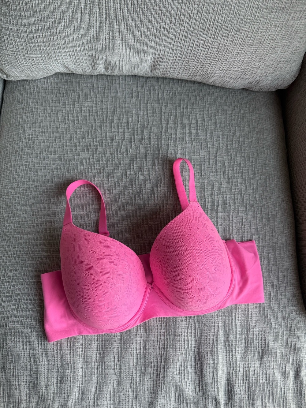 Aerie Smoothez Pink Lace T-Shirt Bra